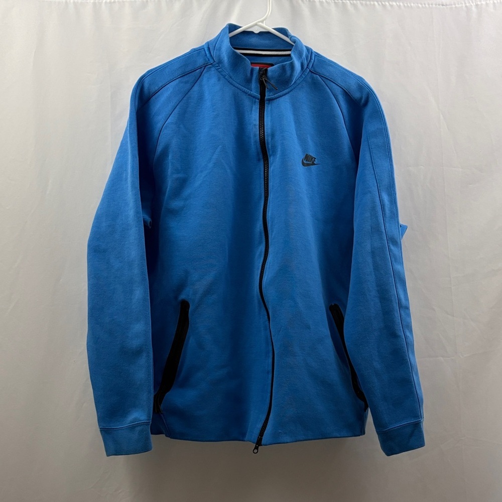 Nike Tech Men's Fleece Windrunner Full-Zip Jacket Light Blue Black Size 2XL